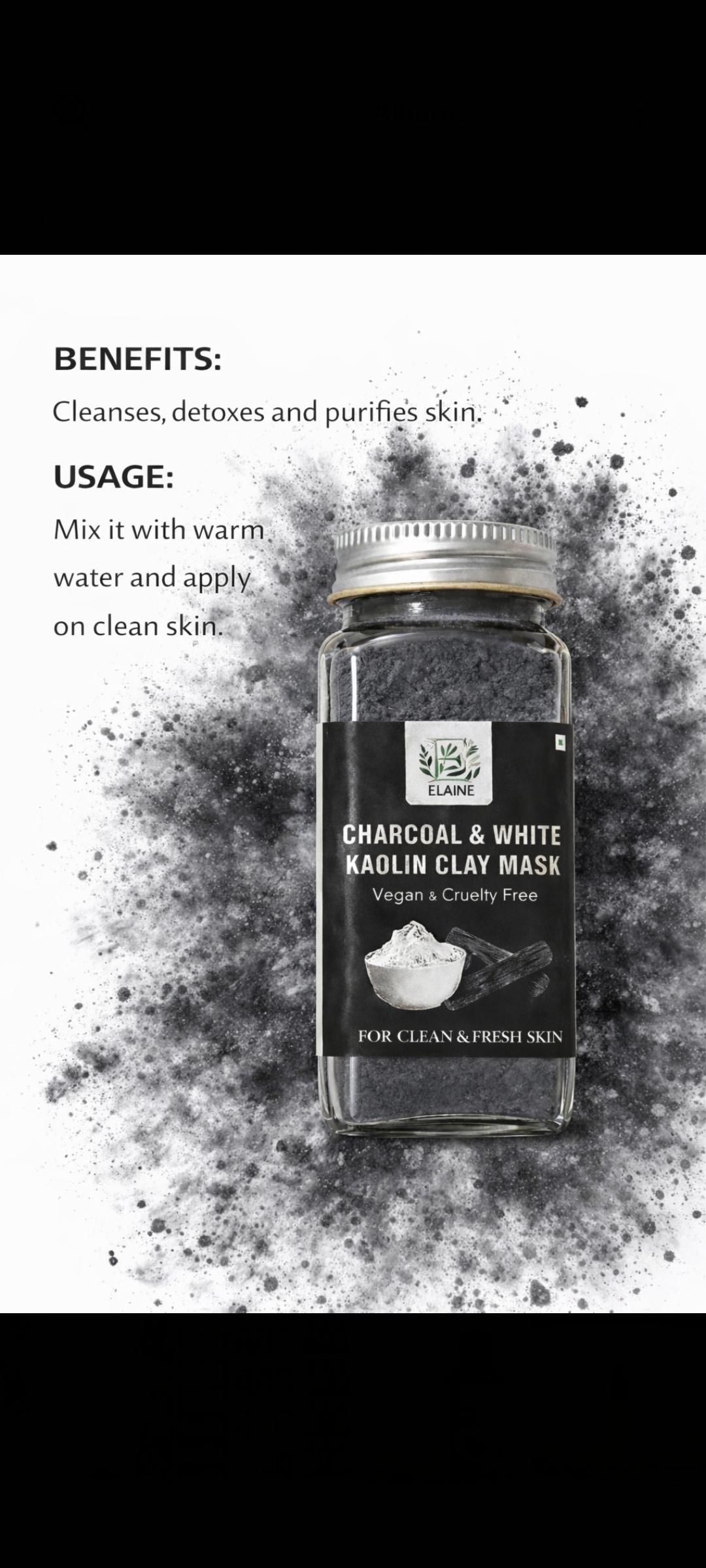 elaine charcoal & white kaolin clay mask – detox & glow elaine charcoal & white kaolin clay mask – detox & glow