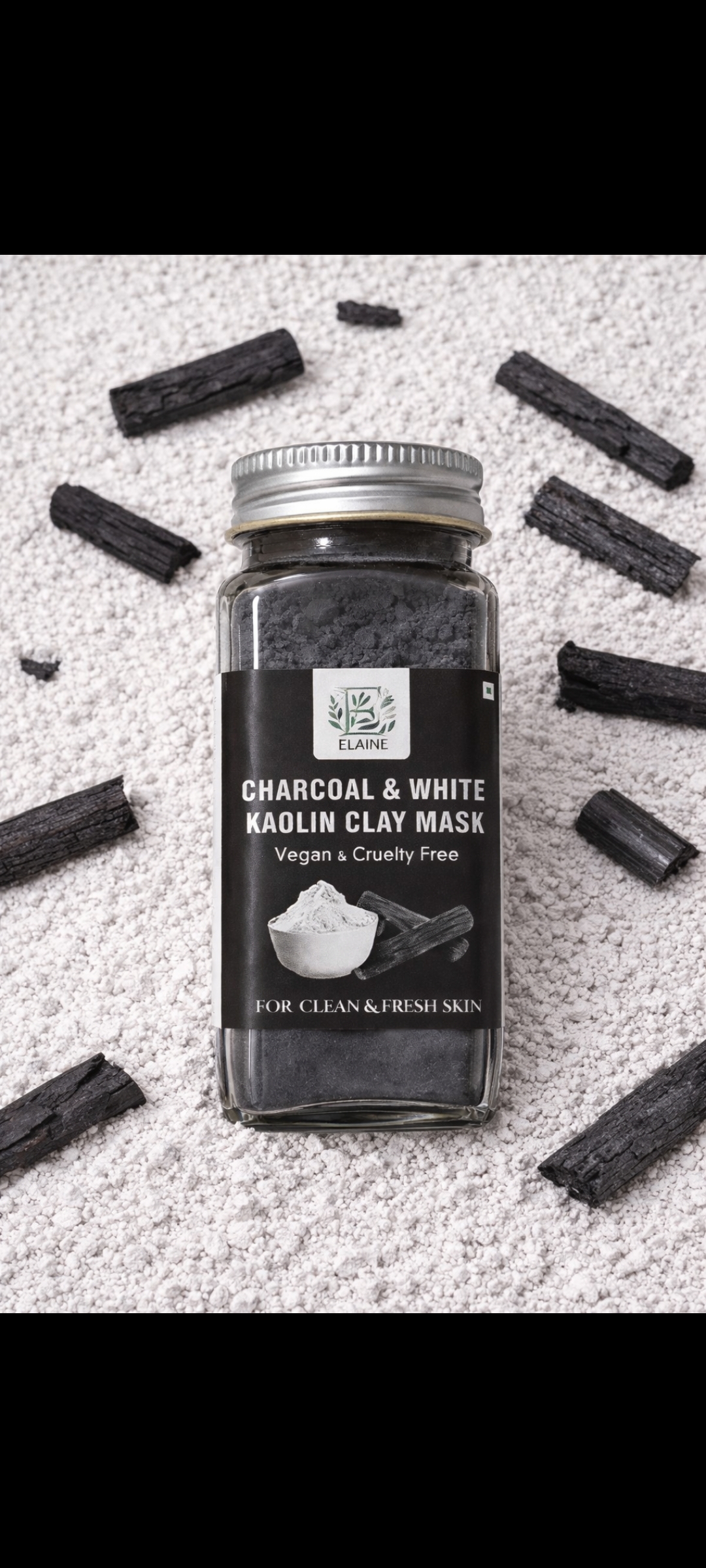 elaine charcoal & white kaolin clay mask – detox & glow elaine charcoal & white kaolin clay mask – detox & glow