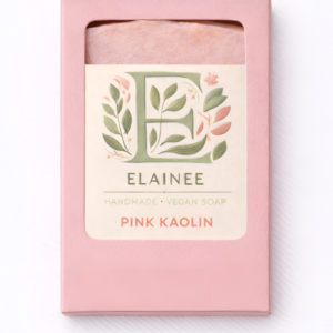 elainee pink kaolin handmade vegan soap